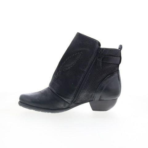 Miz Mooz Mimic 500215-102-6002 Womens Black Leather Ankle & Booties Boots
