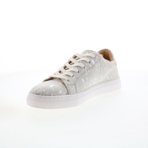 Diba True Gizz Mo 50520 Womens Gray Leather Lace Up Lifestyle Sneakers Shoes