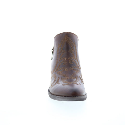 Rawhide 5061 Womens Brown Leather Zipper Western Boots