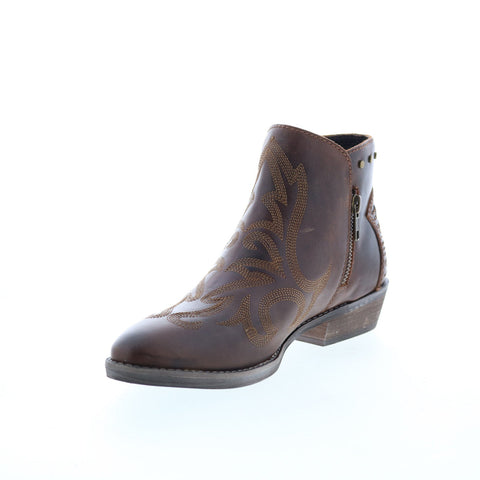 Rawhide 5061 Womens Brown Leather Zipper Western Boots