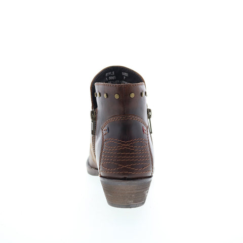Rawhide 5061 Womens Brown Leather Zipper Western Boots