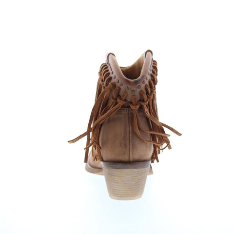 Rawhide 5076 Womens Brown Leather Slip On Western Boots