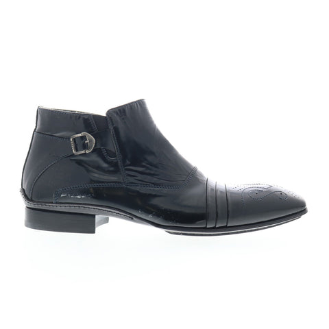 Debut Sheep 5094 Mens Black Leather Zipper Casual Dress Boots