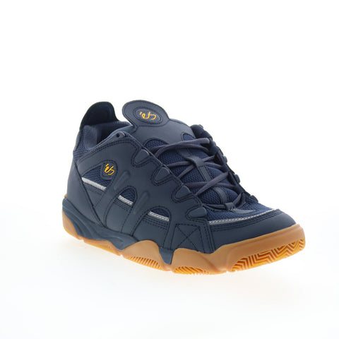 ES Scheme 5101000164460 Mens Blue Leather Skate Inspired Sneakers Shoes