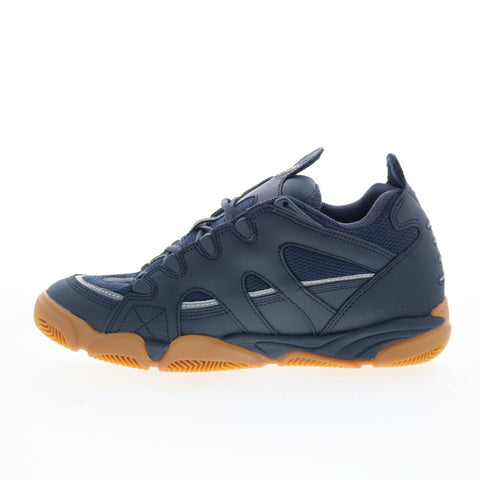 ES Scheme 5101000164460 Mens Blue Leather Skate Inspired Sneakers Shoes