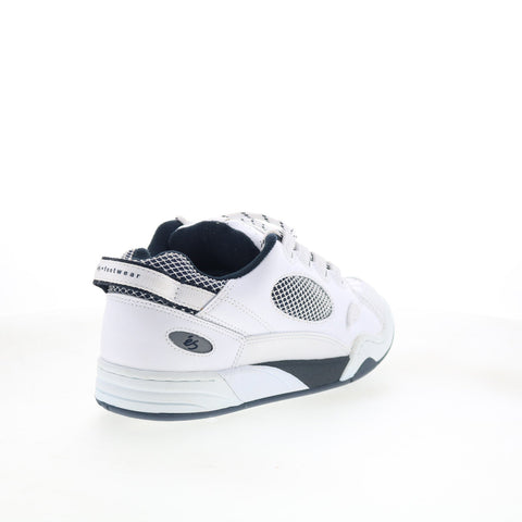 ES Muska 5102000063100 Mens White Leather Skate Inspired Sneakers Shoes