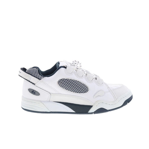 ES Muska 5102000063100 Mens White Leather Skate Inspired Sneakers Shoes