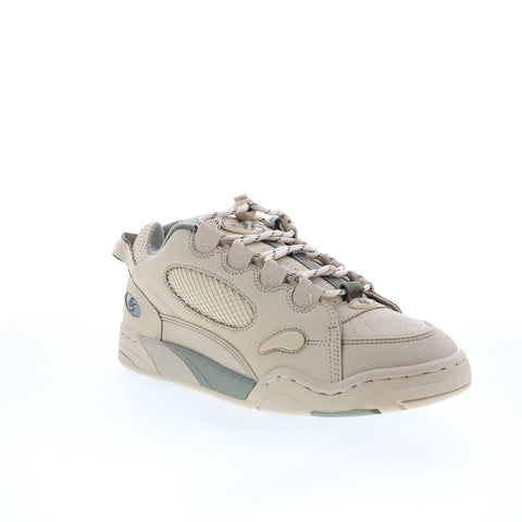 ES Muska 5102000063294 Mens Brown Leather Skate Inspired Sneakers Shoes