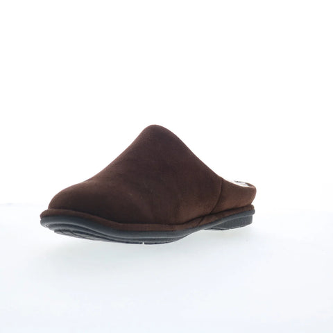 Dr. Comfort Easy 5120 Mens Brown Wide Nubuck Slip On Mules Slippers Shoes
