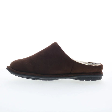 Dr. Comfort Easy 5120 Mens Brown Wide Nubuck Slip On Mules Slippers Shoes