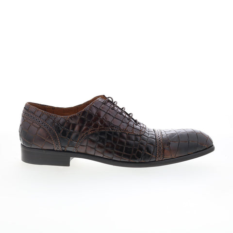 Debut Gladiator 5155 Mens Brown Leather Oxfords & Lace Ups Cap Toe Shoes