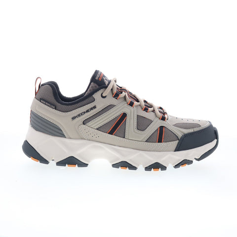 Skechers Crossbar 51885-TPBK Mens Brown Leather Athletic Hiking Shoes
