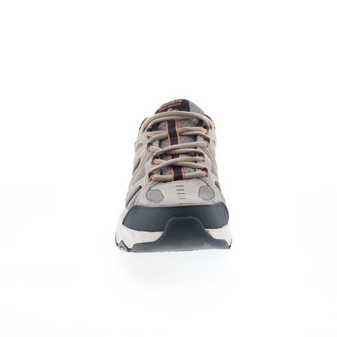 Skechers Crossbar 51885-TPBK Mens Brown Leather Athletic Hiking Shoes
