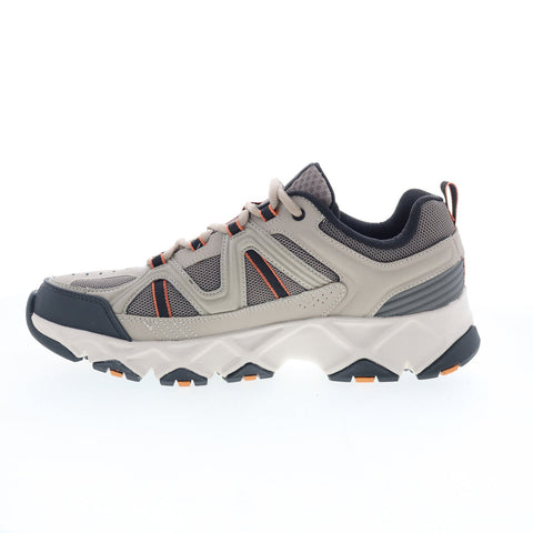 Skechers Crossbar 51885-TPBK Mens Brown Leather Athletic Hiking Shoes