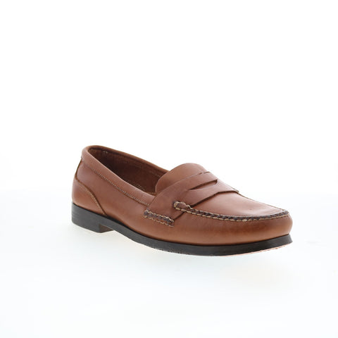 T.B. Phelps Marco 523-10 Mens Brown Leather Loafers & Slip Ons Penny Shoes