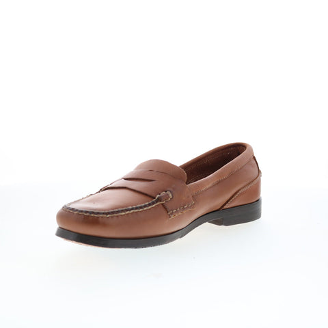 T.B. Phelps Marco 523-10 Mens Brown Leather Loafers & Slip Ons Penny Shoes