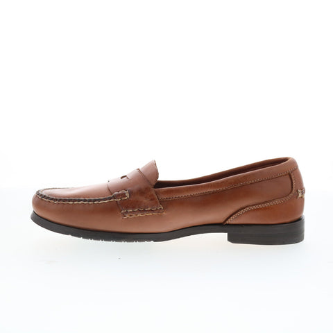 T.B. Phelps Marco 523-10 Mens Brown Leather Loafers & Slip Ons Penny Shoes