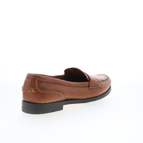 T.B. Phelps Marco 523-10 Mens Brown Leather Loafers & Slip Ons Penny Shoes