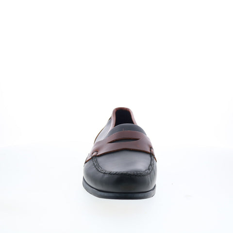 T.B. Phelps Marco 523-15 Mens Black Leather Loafers & Slip Ons Penny Shoes