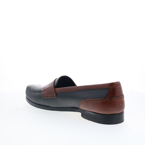 T.B. Phelps Marco 523-15 Mens Black Leather Loafers & Slip Ons Penny Shoes