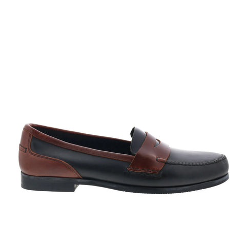 T.B. Phelps Marco 523-15 Mens Black Wide Loafers & Slip Ons Penny Shoes