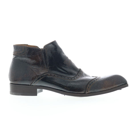 Debut Narciso 5260 Mens Brown Leather Zipper Casual Dress Boots
