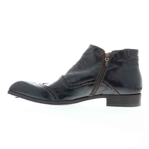 Debut Narciso 5260 Mens Brown Leather Zipper Casual Dress Boots