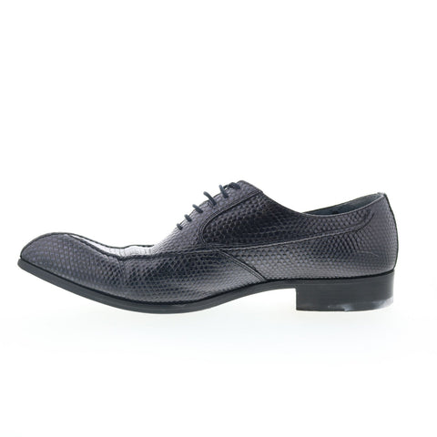 Debut Iguana 5270 Mens Black Leather Lace Up Oxfords & Lace Ups Cap Toe Shoes