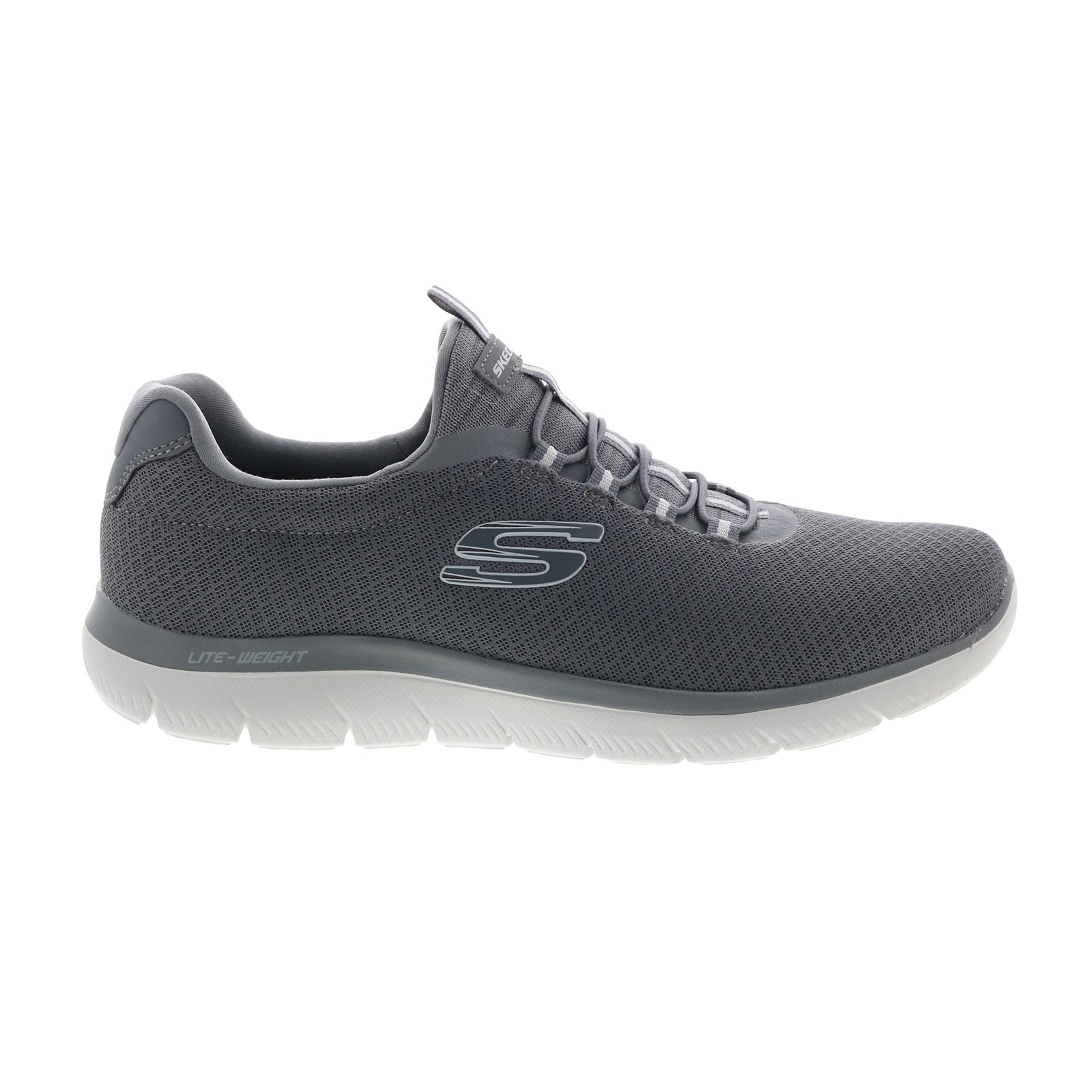 Skechers Summits 52811 Mens Gray Canvas Slip On Lifestyle Sneakers