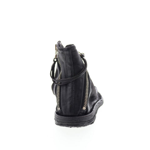 A.S. 98 Rhett 534074-302 Womens Black Leather Strap Sandals Shoes