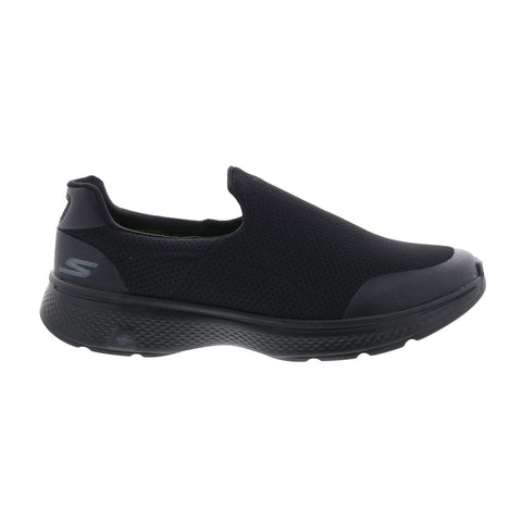 Skechers Go Walk 4 Incredible Mens Black Canvas Lifestyle Sneakers Shoes