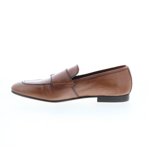 Zelli Italia Gatto Calfskin Mens Brown Loafers & Slip Ons Casual Shoes