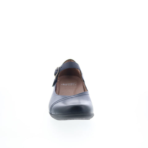 Dansko Fawna 5501-550200 Womens Blue Leather Mary Jane Flats Shoes