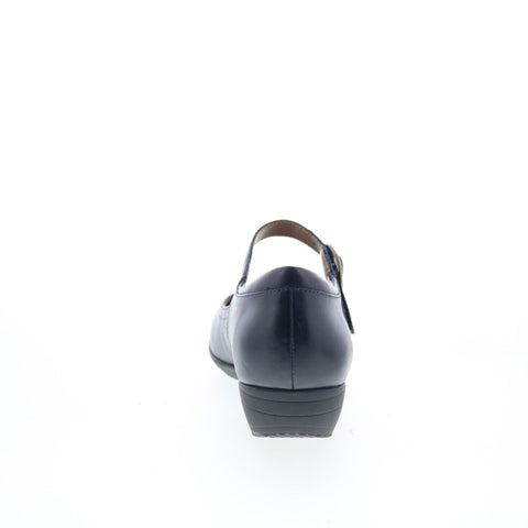 Dansko Fawna 5501-550200 Womens Blue Leather Mary Jane Flats Shoes