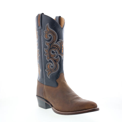 Jama Old West 5507 Mens Brown Wide Leather Cowboy Western Boots