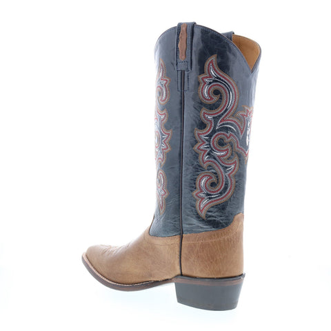 Jama Old West 5508 Mens Brown Wide Leather Cowboy Western Boots