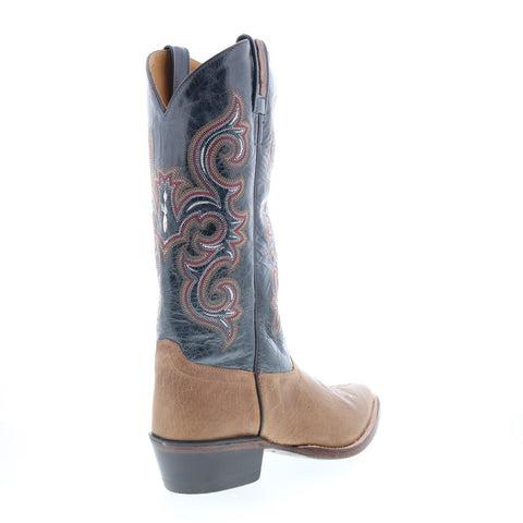 Jama Old West 5508 Mens Brown Wide Leather Cowboy Western Boots