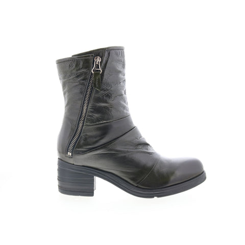 Miz Mooz Shannon 560265-101-6214 Womens Green Leather Ankle & Booties Boots