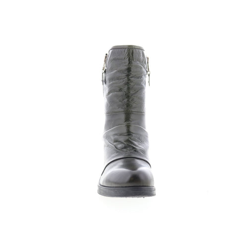 Miz Mooz Shannon 560265-101-6214 Womens Green Leather Ankle & Booties Boots