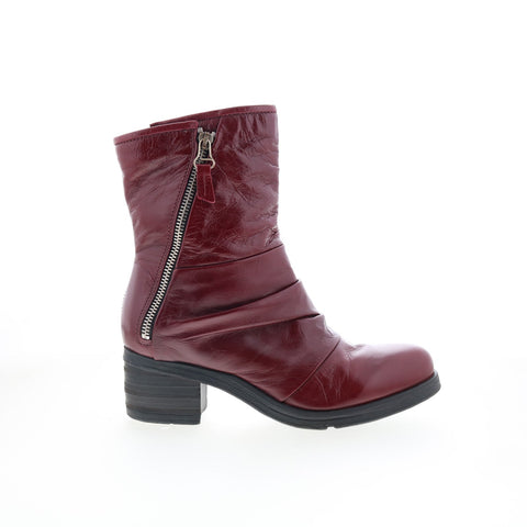 Miz Mooz Shannon 560265-101-6535 Womens Burgundy Ankle & Booties Boots