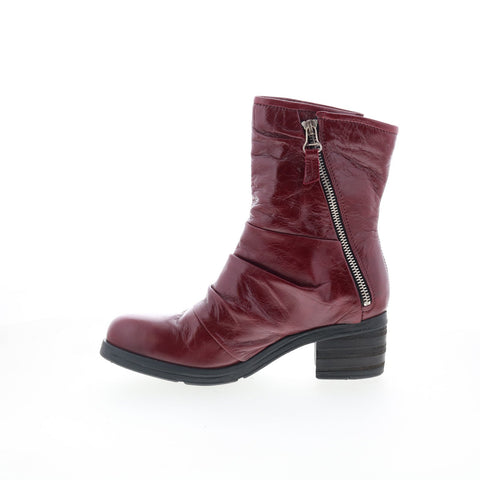 Miz Mooz Shannon 560265-101-6535 Womens Burgundy Ankle & Booties Boots