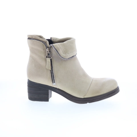 Miz Mooz Swish 560278-101-6477 Womens Gray Leather Ankle & Booties Boots
