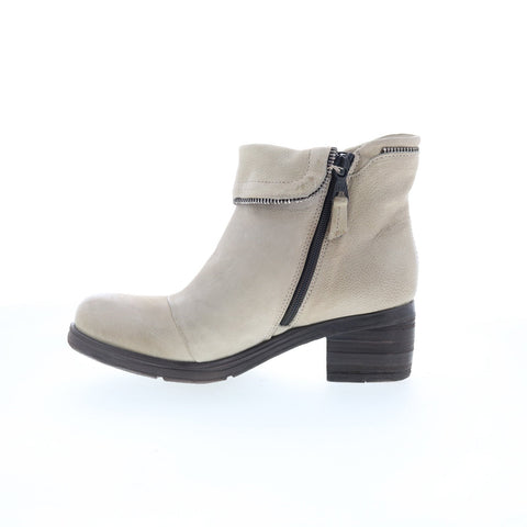 Miz Mooz Swish 560278-101-6477 Womens Gray Leather Ankle & Booties Boots