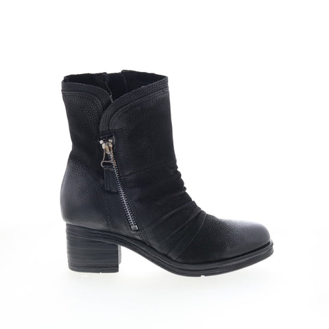 Miz Mooz Serene 560280-101-6002 Womens Black Leather Casual Dress Boots