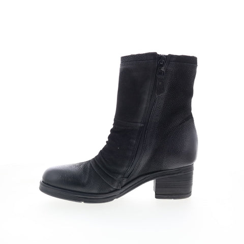 Miz Mooz Serene 560280-101-6002 Womens Black Leather Casual Dress Boots