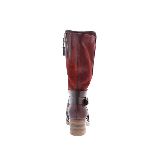 Miz Mooz Sunrise Womens Burgundy Leather Zipper Casual Dress Boots