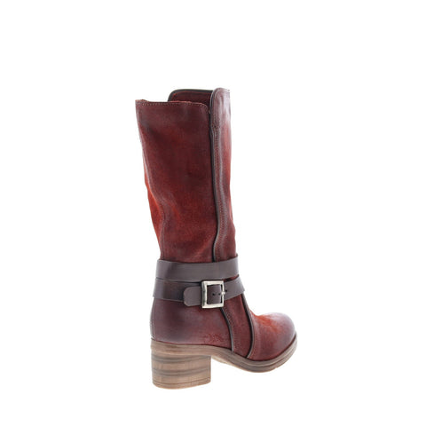 Miz Mooz Sunrise Womens Burgundy Leather Zipper Casual Dress Boots