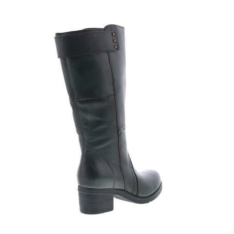 Miz Mooz Sharen Womens Green Leather Zipper Knee High Boots