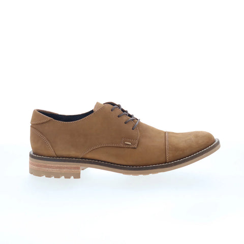 T.B. Phelps 5709-9-100 Mens Brown Nubuck Oxfords & Lace Ups Cap Toe Shoes
