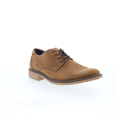 T.B. Phelps 5709-9-100 Mens Brown Nubuck Oxfords & Lace Ups Cap Toe Shoes